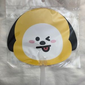 BTS LineFriends Chimmy paper fan unused